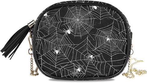 ALAZA Tiger Stripe Wild Animal Print Cross Body Fashion Chain Bag كتف واحد محفظة جلدية PU للنساء الفتيات in Kuwait