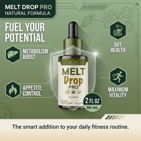 (1 Pack) Melt Drops Pro, Official MeltDrops Pro Liquid Supplement Dropppers with Premium Ingredients, Advanced Formula Loss Support for Overall Health & Wellness Reviews (2oz/60ml) in Saudi Arabia