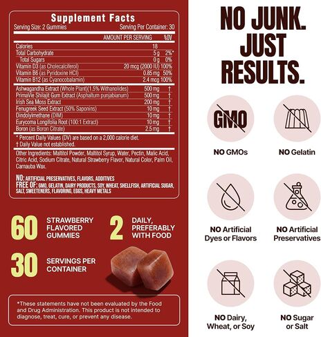 Testosterone Booster Gummies, Male Enhancing Supplement, Add 2 in" Enlargement Gummies for Men, Alpha Male Enhancement Chews Energy, Strength, Stamina, Endurance, Performance, Natural Sparks Erect in Saudi Arabia