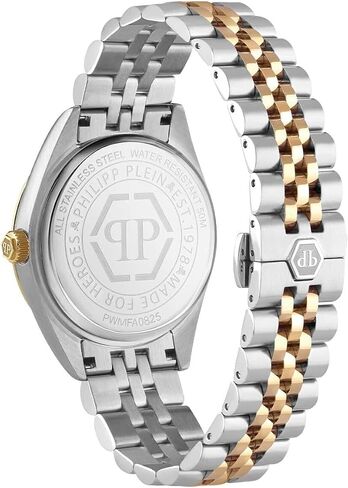 Philipp Plein Date Superlative Collection Luxury Mens Watch Timepieces with a Two Tone Bracelet and Case Featuring a Green Dial in Saudi Arabia
