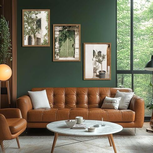 Wood Framed Vintage Italy Wall Art, Olive Green City Landscape Canvas Wall Decor Paintings, Large Modern Minimalist Posters Prints Pictures for Living Room,Bedroom,Office 12x16 Inch in Saudi Arabia