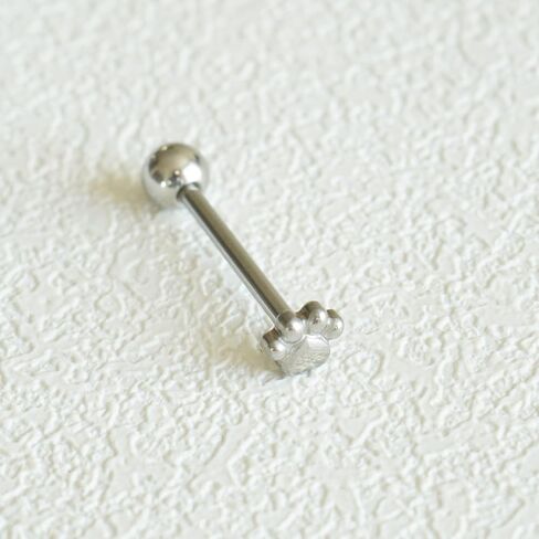 14G Small Claw Tongue Rings for Women and Men, Silver Cat/Dog Claw Surgical Steel Tongue Piercing Jewelry for Tongue Piercings, Silver Tongue Ring, 16mm Bar Length in Saudi Arabia