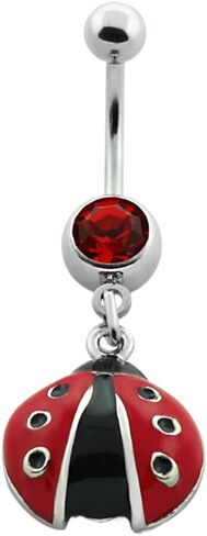 Body Accentz Belly Button Ring Navel Surgical Steel Ladybug Lady Bug in Kuwait