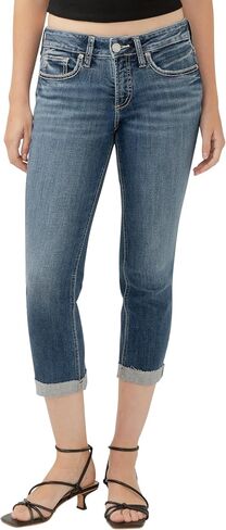 Silver Jeans Co. Womens Britt Low Rise Curvy Fit Capri Jeans in Kuwait