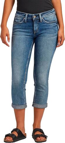 Silver Jeans Co. Womens Britt Low Rise Curvy Fit Capri Jeans in Kuwait