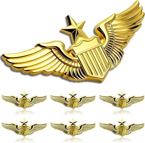 100/Pack Gold Pilot Wings Pins Badge, Flight Attendant Costume Air Force Wing Lapel Pin for Hat Shirt Uniform in Saudi Arabia