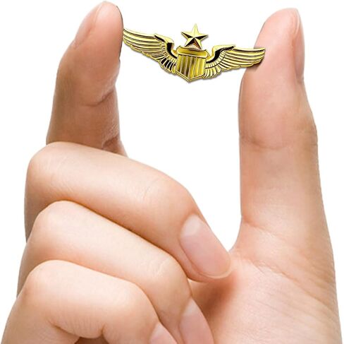 100/Pack Gold Pilot Wings Pins Badge, Flight Attendant Costume Air Force Wing Lapel Pin for Hat Shirt Uniform in Saudi Arabia