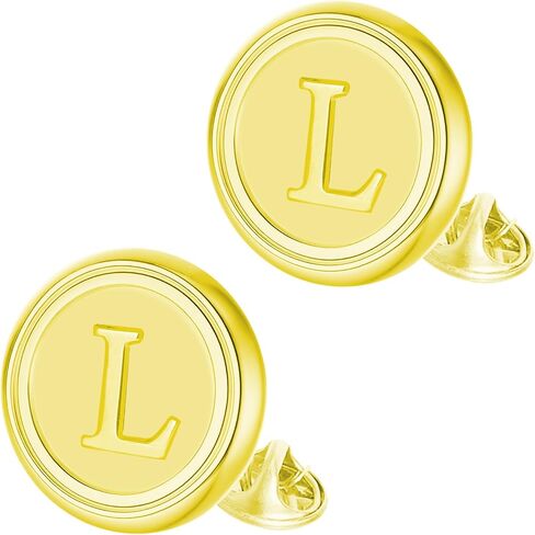Initial Letter Pins A-Z Men Classic Brass 26 Alphabet Badge for Business & Wedding Shirt in Saudi Arabia