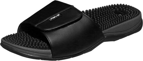 Revs - Men’s Slip-On Reflexology & Acupressure Massage Sandals. Comfort Footwear, Adjustable Strap, Shock Absorbing, Cushion Sole & Orthotic Arch. Wear for Pain Relief. US Orders Ship from US Stock in Kuwait