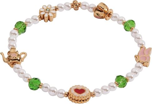 Alex and Ani Tea Party Beaded Stretch Bracelet, Brass Shiny Gold in Kuwait