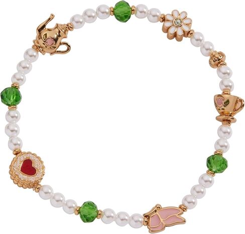 Alex and Ani Tea Party Beaded Stretch Bracelet, Brass Shiny Gold in Kuwait