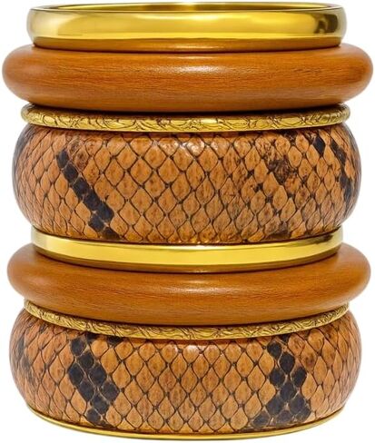 Gold Bangle Bracelet for Women Vintage Indian Brass Bangles Multi Layer Stackable Textured Gold Plated Womens Chunky Bracelets Boho Jewelery Set in Saudi Arabia