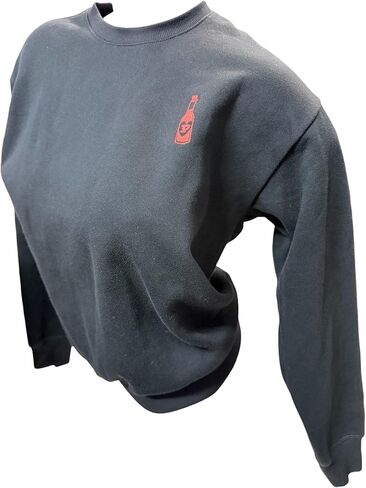 Victoria's Secret PINK Campus Crew Sweatshirt Black Hot Stuff Graphic Oversized Women’s New in Kuwait