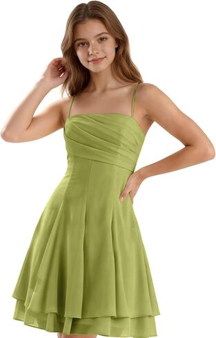 Junior Bridesmaid Dresses Short Flower Girl Dress Spaghetti Strap Homecoming Dresses Semi Prom Girls Formal Dresses in Kuwait