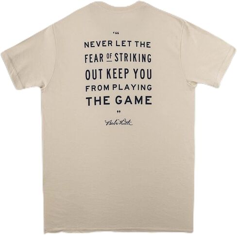 Baseballism Adult Babe Ruth No Fear T-Shirt in Saudi Arabia