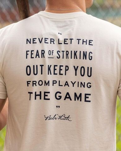 Baseballism Adult Babe Ruth No Fear T-Shirt in Saudi Arabia