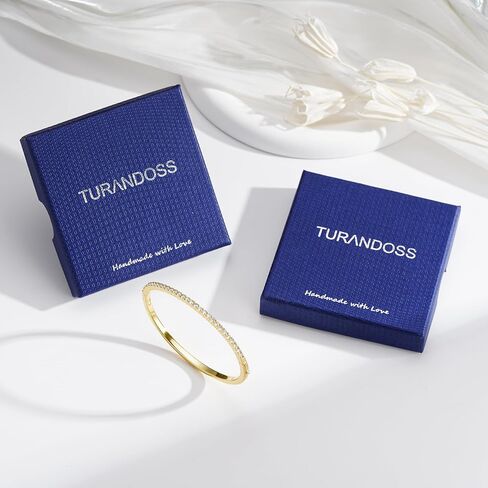 أساور ذهبية من Turandoss للنساء - سوار تنس أنيق مطلي بالذهب عيار 14 قيراط، أساور مخصصة مكعبة الزركونيوم بيضاوية الشكل، هدايا مجوهرات in Kuwait