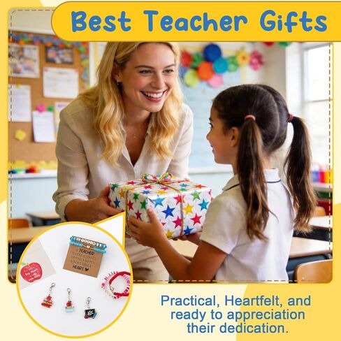 24Pcs Teacher Appreciation Gifts In Bulk, 6 Pack Gift Set With Keychains, Bracelets, Greeting Card, Teacher Appreciation Gifts, Best End Of Year Teachers Gift For Women, Creative Thank You Teachers Supplies in Kuwait