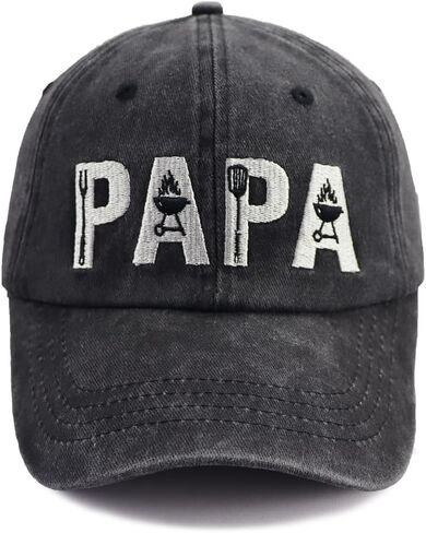 Grill Papa Hats, BBQ Accessories for Dad Father Grandpa Gifts, Adjustable Embroidered Cotton Men Baseball Caps in Saudi Arabia