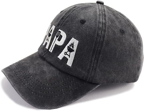 Grill Papa Hats, BBQ Accessories for Dad Father Grandpa Gifts, Adjustable Embroidered Cotton Men Baseball Caps in Saudi Arabia