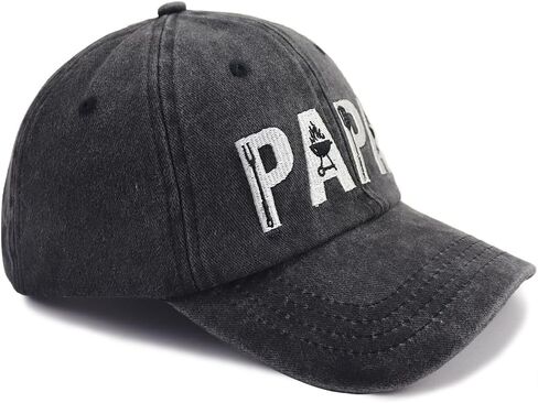 Grill Papa Hats, BBQ Accessories for Dad Father Grandpa Gifts, Adjustable Embroidered Cotton Men Baseball Caps in Saudi Arabia