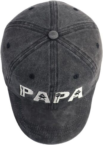 Grill Papa Hats, BBQ Accessories for Dad Father Grandpa Gifts, Adjustable Embroidered Cotton Men Baseball Caps in Saudi Arabia