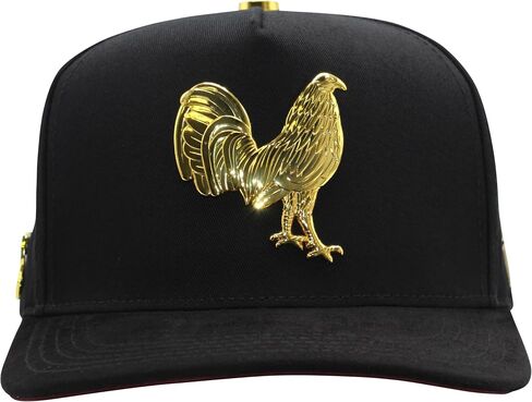 Ferreti Hats FT150 El Gallo Black Baseball Hat for Men & Women - Black Rooster Hat - Premium Adjustable Baseball Cap, Gorra de Gallo para Hombre y Mujer in Saudi Arabia