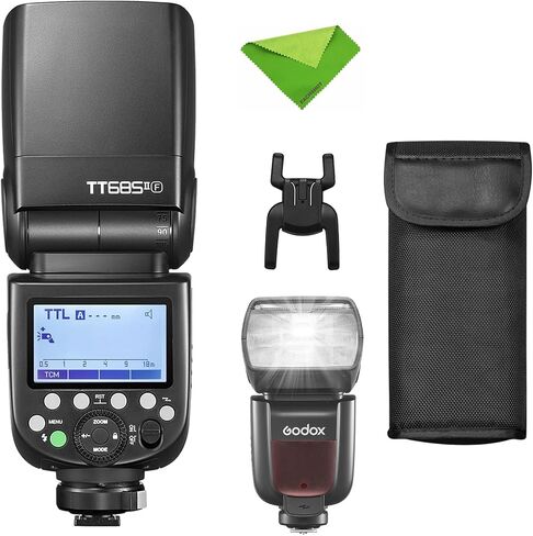 فلاش Godox TT685II-F لفلاش كاميرا Fuji TTL Speedlight، نظام X لاسلكي 2.4G، HSS 1/8000S Speedlite لكاميرات Fujifilm Fuji X-T2 X-T1 X-T10 X-A3 X-E1 X-Pro1 X100F X100T (ترقية TT685F) ) in Kuwait