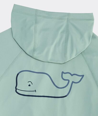 vineyard vines Men's Burgee Whale Long-sleeve Harbor Hoodie Tee in Kuwait