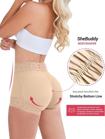 Butt Lifting Panties, Tummy Control Shapewear for Women Compression Underwear Short Lace Butt Lifter Shapewear Medium in Saudi Arabia
