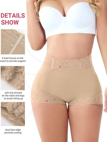 Butt Lifting Panties, Tummy Control Shapewear for Women Compression Underwear Short Lace Butt Lifter Shapewear Medium in Saudi Arabia