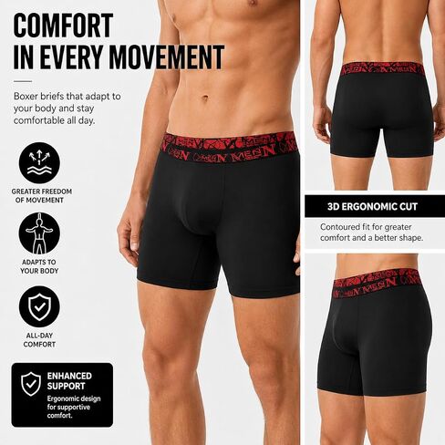 10PACK Ultra ComfortSoft Underwear, Moisture Wicking & Breathable No Ride Up Boxer Briefs in Kuwait