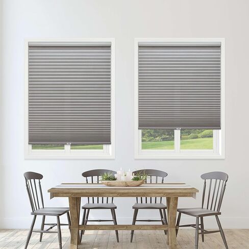 Linen Avenue Cordless Cellular Top Down Bottom Up Light Filtering Shade 19 W x 66 H, Platinum (Arrives 1/4" Narrower) in Saudi Arabia