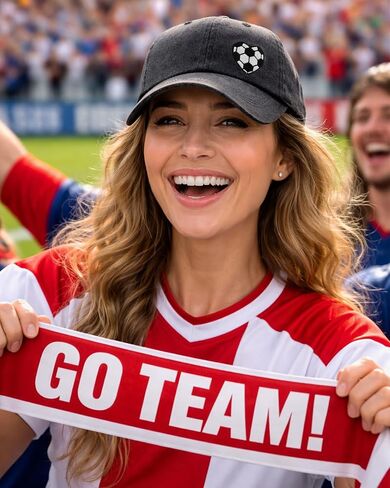 Waldeal Soccer Hat for Women Men, Gifts for Soccers Lovers, Adjustable Embroidered Heart Soccer Baseball Cap in Kuwait
