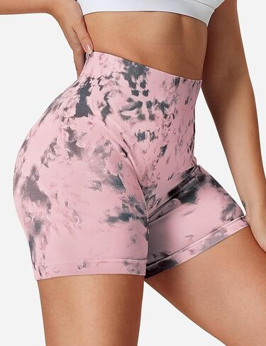 Seamless High Waisted Shorts for Women Smile Contour Biker Shorts Gym Yoga Workout in Kuwait