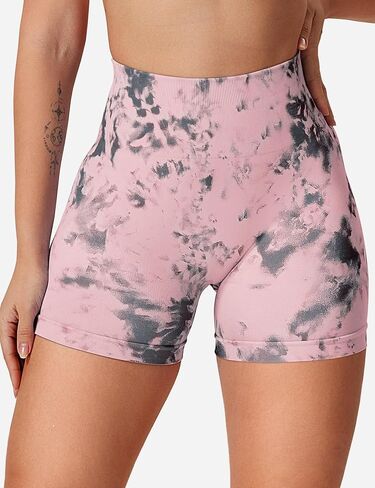 Seamless High Waisted Shorts for Women Smile Contour Biker Shorts Gym Yoga Workout in Kuwait