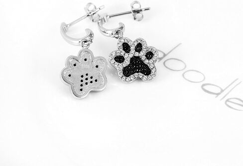 Paw Print Earrings for Women Sterling Silver Dog Cat Paw Drop Earring Puppy Paws Jewelry Gift for Dogs Lover Women Wife Sister Birtday Anniversary in Saudi Arabia