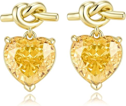 Heart Earrings for Women 14K Gold Plated Prong Stud Earrings Fine Jewelry Gifts for Mom Women Wife Her in Saudi Arabia