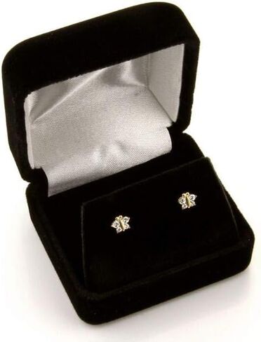 Wellingsale 14K Yellow Gold Polished Cross Stud Earrings With Screw Back in Kuwait