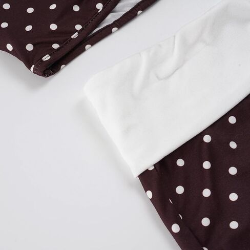 Womens Polka Dot Bikini Sets Triangle Halter Crop Top Boyshort Bottom Two Piece Swimsuit Y2K Sexy Summer Swimwear in Kuwait
