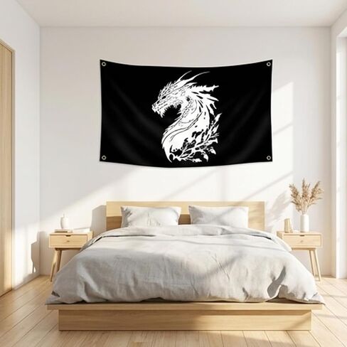 FAMXAKAFLY Medieval Dragon Flag 2x3 Ft Cool Dragon Tapestries Fantasy Wall Hanging Tapestry for Living Room Bedroom Man Cave Decor in Saudi Arabia