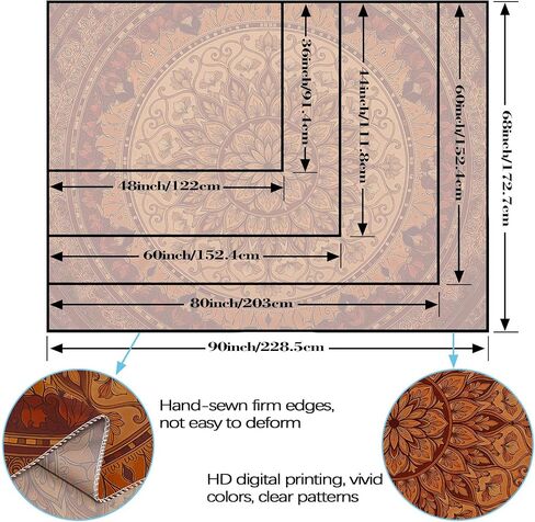 Yeoiat Tapestry Boho Desert Sun Tapestries Watercolor Mountain Landscape Tapestries Terracotta Sage Wall Tapestry Bedroom Dormitory Living Room Decoration 80"x60" in Saudi Arabia