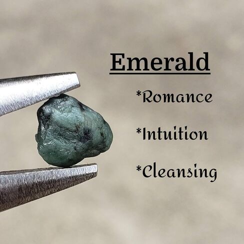 Natural raw emerald jewelry set, with 925 sterling silver and white gold plated chain pendant and stud post, May birthstone dainty necklace gift for her, uniquelan jewelry in Saudi Arabia