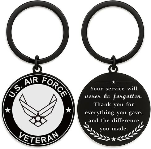 Veteran Gift for Men Women - U.S. Army Navy Air Force Veteran Keychain, Veterans Day Gift, Thank You for Your Service in Saudi Arabia
