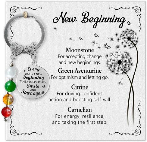 Retirement Birthday Gifts for Woman - Crystals Key Chains Women Cute, Farewell Gift for Coworker Nurse Teacher, Graduation Divorced New Beginnings Gifts for Women, Healing Crystals Self Care Gift in Saudi Arabia