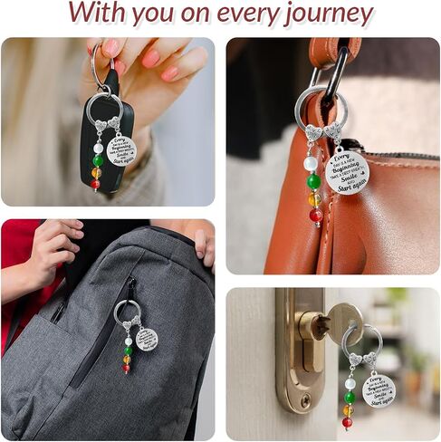 Retirement Birthday Gifts for Woman - Crystals Key Chains Women Cute, Farewell Gift for Coworker Nurse Teacher, Graduation Divorced New Beginnings Gifts for Women, Healing Crystals Self Care Gift in Saudi Arabia