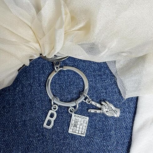 سلسلة مفاتيح Bingo Lover Keychain هدايا ألعاب رقمية مضحكة لعيد الميلاد والتخرج وعيد الميلاد وهدايا محظوظة للاعبين محبي الألعاب المبتدئين هدية بنغو المضحكة لمحبي كازينو المقامرة والنساء والرجال مجوهرات Bingoing in Kuwait