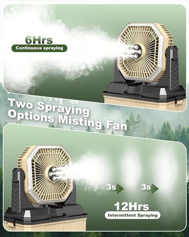 Stroller Fan Rechargeable - Portable Fan for Stroller, Timing Baby Fan, 35H Battery Operated Fan, 3 Speeds Baby Stroller Fan, Rotatable Car Seat Fan, Car Fan for Baby, Clip On Fan with Flexible Tripod in Kuwait