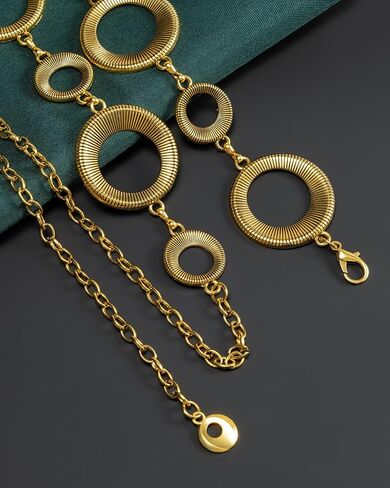 Fashion Ladies Waist Chain, Chunky Metal Chain Belts for Women in Saudi Arabia
