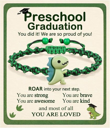 Graduation Gifts for Boys Preschool Kindergarten, Adjustable Dinosaur Bracelet for Son Grandson Kids in Kuwait